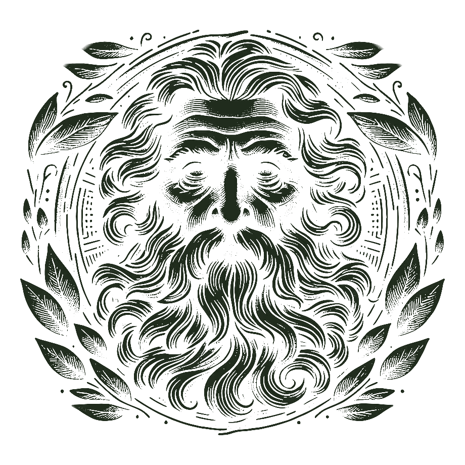 Hoist Studios classical Greek woodcut medallion seal